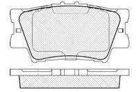 PN1522 DISC PAD SET NiBK JNBK REAR KIT DB1832 FOR TOYOTA  RAV 4 Rear Axle Brake Jan 05~Jan 13 ACA3#  Rear Axle Brake Jan 05~Jan 13 GCA3#  Rear Axle Brake Nov 05~ 2.0 L ACA30R 1AZ-FE Rear Axle Brake Nov 05~Dec 12 2.0 L ACA30L 1AZ-FE