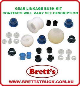 12232.39A GEAR LINKAGE KIT BUSH SET OVERHAUL YOUR SLOPPY GEARSHIFT  MITSUBIHI CANTER 1986-10/1990  FE305 FE311 FE315 FE3256 FE301 IMPORT GUTS FUSOGEAR CHANGE SELECTOR WORN WEAR BUSHS BUSH KIT BUSHES