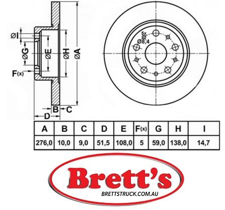 RN1873 DISC ROTOR REAR NiBK JNBK RN1873 AC DelcoAC2230D ALFA ROMEO71739570 AP14604 ATE24.0110-0290.1 BENDIX562017B BOSCH0 986 478 463 BRADI1.2209.5.4 BRECOBS 7507 BREMBO08.6768.10