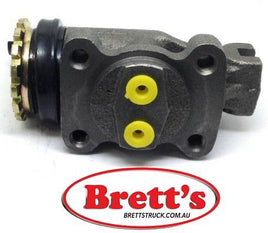 11510.060 LEFT HAND REARWARD LH RWD FRONT WHEEL BRAKE CYLINDER 1"1/8 BORE MAZDA FORD TRADER 0409 FORD TRADER O409   8/1989-2000  O509 8/1989-8/1995  MAZDA T SERIES T3500   8/1989-8/1995  T4000 5 STUD 1989-2000