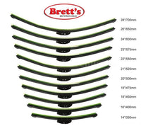 WF320WF322 1X Pair 500MM 20" + 550MM 22" ToyoGuard FLAT WIPER BLADES JIKIU RUBBER 1 LEFT AND 1 RIGHT WIPER BLADE