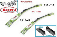 WF320WF322 1X Pair 500MM 20" + 550MM 22" ToyoGuard FLAT WIPER BLADES JIKIU RUBBER 1 LEFT AND 1 RIGHT WIPER BLADE
