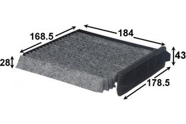 AC22204 CABIN AIR FILTER NISSAN  AC204 NISSAN Elgrand Cabin May 97~Aug 99 3.2 L AVE50 QD32ETi Cabin May 97~Aug 99 3.2 L AVWE50 QD32ETi Cabin May 97~May 02 3.3 L ALWE50 VG33E