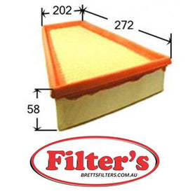 A42255 AIR FILTER AZUMI CITROEN Berlingo Air Supply Sys Feb 99~Oct 02 2.0 L RHY(DW10TD) KW:66  CITROEN Xantia Estate Air Supply Sys Feb 99~Oct 00 2.0 L N1 RHY(DW10TD) KW:66