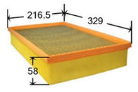 A0296 AIR FILTER  VOLVO S40 Air Supply Sys Mar 03~Feb 04 2.5 L VS B5254T3 KW:221  VOLVO S60 Air Supply Sys Jan 03~ 2.0 L RS B5204T5  Air Supply Sys Jul 00~Jun 04 2.3 L B5234T3 KW:184 Air Supply Sys Jul 00~Feb 03 2.4 L B5244S KW:125