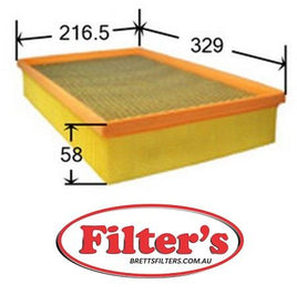 A0296 AIR FILTER  VOLVO S40 Air Supply Sys Mar 03~Feb 04 2.5 L VS B5254T3 KW:221  VOLVO S60 Air Supply Sys Jan 03~ 2.0 L RS B5204T5  Air Supply Sys Jul 00~Jun 04 2.3 L B5234T3 KW:184 Air Supply Sys Jul 00~Feb 03 2.4 L B5244S KW:125