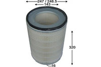 A0429OUT AIR FILTER OUTER KOMATSU 600-181-250-0 6001812500 KOMATSU 6114-80-7101P 6114807101  LUBER-FINER LAF8821  600-181-2450 KOMATSU 600-181-2500 KOMATSU SKAURA A-5602 A5602 FA5602 FA-5602