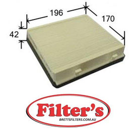 AC33126 CABIN AIR FILTER SEAT Toledo I Cabin May 91~Mar 99 1.6 L 1F  Cabin May 91~Mar 99 1.6 L EZ KW:54 Cabin Nov 96~Mar 99 1.6 L AFT KW:74 Cabin May 91~Mar 99 1.8 L KR KW:98 Cabin May 91~Mar 99 1.8 L PL KW:92