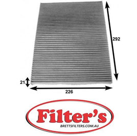 AC0127 CABIN AIR FILTER  ALFA ROMEO 60814643 AZUMI AC41127 LANCIA 46721047 LANCIA 46722335 LANCIA 5.120.243.02 MANN-FILTER CUK3042 MASERATI 573.22.89.00  573228900