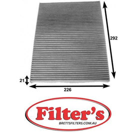 AC41127 CABIN AIR FILTER  MASERATI GranTurismo Cabin Aug 08~ 4.2 L H45 M139     ALFA ROMEO 60814643 AZUMI AC41127 LANCIA 46721047