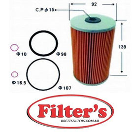 FE315J  FUEL FILTER  RYCO HDR2392P R2392 R2392P WR2392P SAKURA F1007 F-1007 F-10071  SAKURA F1008 F1008 SAKURA F1504 F1504  UNION JAP F-301 UNION JAP F-707 VIC F302 VIC F302A VIC F315 VIC F504 WIX 51033 YANMAR 41650-502330