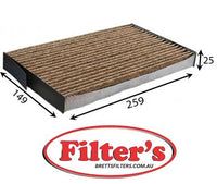 AC22511C CABIN AIR FILTER NISSAN Juke Cabin Jan 14~Nov 14 1.2 L F15 HR12DDT Steer:RHD Cabin Jun 10~Nov 14 1.6 L F15 MR16DDT Steer:RHD Cabin Jul 10~ 1.6 L F15E HR16DE  Cabin Oct 10~Nov 14 1.6 L F15 HR16DE