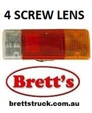 15440.013 TAIL LAMP ASSEMBLY WILL FIT RH OR LH MULTI FIT FOR TOYOTA DYNA HINO DUTRO  TAIL LIGHT TAILLAMP 4 SCREW LENS