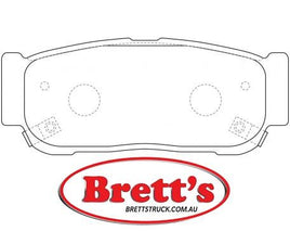 PN0797  DISC PAD SET NiBK JNBK REAR KIT   SSANGYONG Rexton  REMSA 106302 SSANGYONG 48413091A00 SSANGYONG 48413091A01 SSANGYONG 48413091A1 SSANGYONG 4841321A10 SSANGYONG 4841321B10
