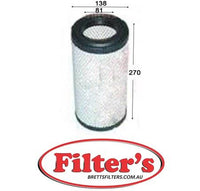 A21425OUT AIR FILTER OUTER  1774323600 RS3940 BALDWIN   P610903 P827654 P827655 P829964 DONALDSON  AF25337M AF25648 FLEETGUARD  FA-1126 FA3285 FSA FA-1126 SAKURA FA1126 A-1126TD   17743U110071   WA1027 WESFIL COOPERS  42806 WIX