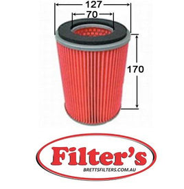 A22226  AIR FILTER TRACTOR JINMA 354 JM354 4X4 28HP 3 cylinder engine JB/T9755-1999  (HSG NUMBER) T97551999 FOTON TRACTOR FT254 FF254-4S FF254 FF254-4F K1317 Air filter element K1317 130mm diameter x 170mm height with a 70mm throat. FT250.11B.010-05