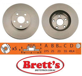 RN1142V FRONT DISC ROTOR NiBK FOR TOYOTA Raybestos 96934R SB BR21126T BR21126 TOYOTA 43512-02110 TOYOTA 43512-02130 TOYOTA 4351220710 TOYOTA 4351220711 TOYOTA 4351263010 TRUSTING DF1157 TRW DF4160