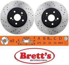 RN1142DSET 1 PAIR FRONT DISC ROTORS PERFORMANCE ROTOR NiBK RN1142D  NiBK FOR TOYOTA  RN1142 RN1142V NiBKRN1142DL NiBKRN1142DR SBBR21125DSET TOYOTA Celica Front Axle Rotor Jun 99~Apr 06 1.8 L ZZT231 2ZZ-GE   TOYOTA Corolla  Jan 02~Jan 08