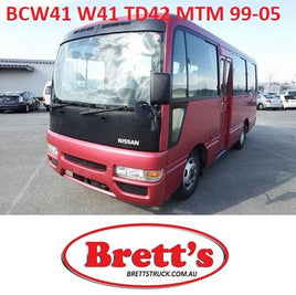 BCW41 1999- NISSAN UD CIVILIAN W41 TD42 MTM 1999-2005 ATLAS CABSTAR CIVILIAN CONDOR  F22 / H40 1981-1992 F23 / H41 1991-2007 H42 1995-2007 F24 2007- H43 2007-  = REBADGED ISUZU ELF The H43 is also marketed as the UD Condor