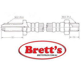 11512.101 HINO FRONT / REAR BRAKE HYD HOSE HYDRAULIC LINE HINO  9004-72170 HINO | 9004-72172 HINO | 9004-72260 HINO | 9004-72332 HINO | S9004-72113