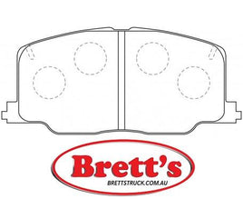 PN1281  DISC PAD SET NiBK JNBK FRONT KIT   TOYOTA04491-20530 TOYOTA04491-20531 TOYOTA04491-20590 TOYOTA04491-20640 TOYOTA04491-20660 TOYOTA04491-20670 TOYOTA04491-20680 TOYOTA04491-20690 TOYOTA04491-20760 TOYOTA04491-20830