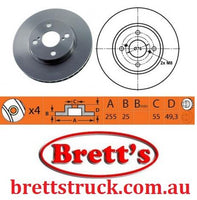 RN1198V DISC ROTOR NiBK JNBK FRONT  For TOYOTA Corolla ZZE122 Prius NHW11R Toyota Prius NHW11R 4D Sedan 1.5L 2/2001 onwards FRONT Disc brake Rotors DR712 Toyota Corolla ZZE122 12/2001 onwards FRONT Disc brake Rotors DR712 PAIR