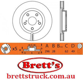 RN1241V DISC ROTOR  FRONT FOR  TOYOTA AURION (ACV5_, GSV5_), 09/11 - AURION Saloon (GSV4_, ACV4_), 03/06 - CAMRY Saloon (_XV4_), 01/06 - CAMRY Saloon (AVV5_, XV5_), 09/11 - CAMRY Saloon (MCV3_, ACV3_, _XV3_), 08/01 - DR12440  RN1241V