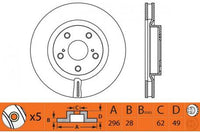 RN1241V DISC ROTOR NiBK JNBK FRONT FOR  TOYOTA OEM    4351206140 QH    BDC5574 SB    BR21151T TOYOTA    4351233130 TOYOTA    4351233140 TOYOTA    4351242050 TOYOTA    4351242090 TOYOTA    4351242100 TRUSTING    DF1210 TRW    DF4828S TRW    DF7399 TRW