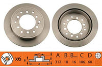 RN1216V DISC ROTOR NiBK JNBK REAR FOR LEXUS 4243160270 LPR T2000V LUCAS DF4484 Metelli 23-0972 MINTEX MDC1406 QH BDC5197 REMSA 6956.10 ROADHOUSE 6956.10 SB BR21140T SBS 1815204575