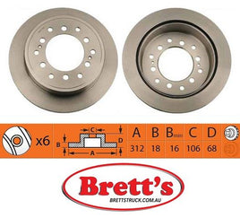 RN1216V DISC ROTOR NiBK JNBK REAR FOR TOYOTA ATE 24.0118-0709.1 Blue Print ADT343129 BREMBO 09.A334.10 CAR 142.1282 CIFAM 800-972 DELPHI BG3557 FERODO DDF1743 FiT FR0328V Fritech DF521 INTERBRAKE TT271V