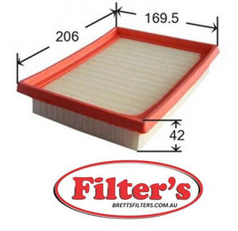 A0181 AIR FILTER FA-21050 A-21050   A1694 WA1098 1444G9  BUY ON-LINE @ BRETTS ALL FILTERS CITROEN XSARA N7 SERIES TU5 JP4 ENG 4CYL 1.6L PETROL ASPIRATED 1998-2004 PEUGEOT 206/206SW 206 - 2.0L PETROL 4CYL - 09/1999-07/2007 FA21050