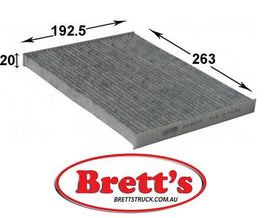 AC207C CABIN AIR FILTER NISSAN XTRAIL X-TRAIL 27277-EN025 RCA188 RCA188P 27277EN025  49352 WIX WACF0077 NISSAN  DUALIS J10 SERIES II MR20 ENG 4CYL 2.0L PETROL MPFI 2010-ON NISSAN   DUALIS J10 SERIES MR20ENG