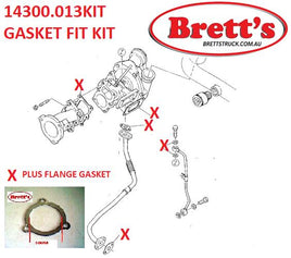 14300.013KIT GASKET FIT FITTING MOUNTING KIT SET TURBO ASSY FF2H GRIFFEN GRIFFON  HINO 1991-1997 H07CT HO7T HO7CT H07 H07C TURBOCHARGERS   KIT SUITS 14300.013