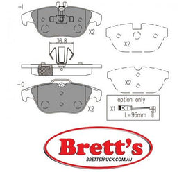 8DB 355 012-741 DISC PAD SET REAR PREPARED FOR WEAR INDICATOR DB2182 GDB1738 8DB355012-741