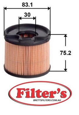 FE0012 FUEL FILTER PEUGEOT 206 2L 2.0L 4CYL DW10ATED TURBO DIESEL 1999-ON 307 2L 2.0L T5 4CYL DW10ATED TURBO DIESEL 2001-2005 407 2L 2.0L D9 4CYL DW10ATE SAKURA EF14010 EF-14010