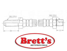 BH22047R BRAKE HYD HOSE HYDRAULIC LINE FRONT NISSAN UD U.D Miyaco BH-9005 Miyaco BH-9022 NISSAN 4620100Z09 NISSAN 4620130Z02 NISSAN 46201Z0002 NISSAN 46201Z2008 NISSAN 46201Z5007 seiken SH-51077 TOKICO H-6524