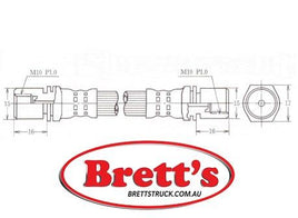 BH21085F  FOR TOYOTA HILUX FRONT  BRAKE HYD HOSE HYDRAULIC LINE DYNA YH73 Pos:RH/LH|Geo:FOR AU Front Brake Hose Aug 85~Aug 89 2.4 L LH51 2L Pos:RH/LH Front Brake Hose Aug 85~Aug 89 2.4 L LH61 2L Pos:RH/LH
