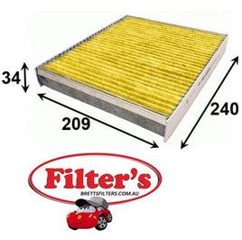 BIO AC0111B Cabin Air Filter Biofunctional CABIN AIR FILTER AC0111 AC0111C FSA CAV19190  CAV-19190 SAKURA HENGST FILTER E1907LI MAHLE/KNECHT LA 220 MANN-FILTER CU2559 MANN-FILTER CUK2559 PURFLUX AHC212 REPCO RCF597 RYCO RCA181MS WESFIL WACF0123