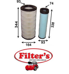 A0099SET  AIR FILTER SET INNER + OUTER A0099 AZUMIA41099SET SAKURAA7624S A4109OUT A7624-S FA7624S FA-7624-S KIT
