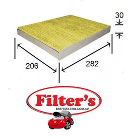 BIO AC0118B Cabin Air Filter Biofunctional AC0118 CABIN AIR FILTER  MANN-FILTER CUK2862  FP2862 CU2862 VAG 1J0 819 644 A VAG JZW 819 653    VOLKSWAGEN 1J0819644 RYCO RCA118 RCA118C RCA118P RCA118MS