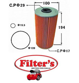 OE23355 OIL FILTER MITSU AZUMI  MITSUBISHI  FUSO FM104 - 6D11 ENGINE - 1975-  MITSUBISHI Fuso  Eng.Lub.Sys Jan 83~Jan 88 7.0 L MM116 6D15  Eng.Lub.Sys Jun 90~Jun 95 7.0 L MM516 6D15