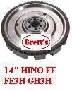 10985.010 FLYWHEEL 14" HINO  HINO BD190 1996- AD2J BUS J08C-E 8.0L 1996-2003 HINO FC3J 1996-   RANGER J07C-B 6.6L 1996-2003 HINO FC4J 2003- RANGER PRO J05C-TJ 5.3L 2003-2008 HINO FD1J NON TURBO 1996- RANGER 6s J08C-F   8.0L 1996-2003 HINO FD1J TURBO