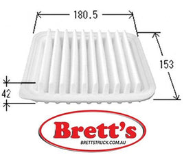 A22972 AIR FILTER  JS A972J A972 AZUMI A22972 MAZDA 1A07-13-Z40  1A0713Z40 NISSAN 16546-4A00B 165464A00B NISSAN AY120KE059 SUZUKI 13780-58J20  1378058J20 TACTI V9112S013 VIC A972