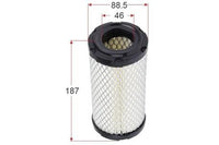 A0690OUT AIR FILTER  SAKURA A8504  A-8504  FA8504  FA-8504 5000913 - JACOBSEN TEXTRON  6050126 - VOLVO CONSTRUCTION EQUIPMENT  6191362M1 - MASSEY-FERGUSON  6673752 - BOBCAT  E6050126 - MECALAC/PELJOP  M113621 - JOHN DEERE  YM119655-12560 - YANMAR