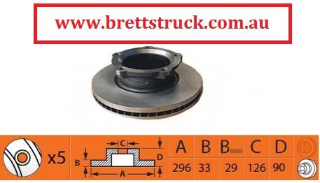 11541.001 FRONT DISC ROTOR XZU307 XZU402 XZU412 FRONT HINO DUTRO