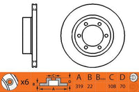 RN1128V DISC ROTOR NiBK JNBK FRONT  FOR TOYOTA  SurfRotorKDN185, KZN185, RZN18#, VZN18# DR792  TOYOTAPrado VZJ/KZJ95, LJ/RZJ95 DR792FrontVented RotorVZJ KZJ90, LJ RZJ90