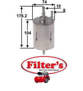 FSP33032 EFI FUEL FILTER Audi R8 4.2L V8 FSi, 5.2L V10 FSi 2007-  BUJ/BYH/CMPA/CNDA  RS4 4.2L V8 2007-2008    32V Audi S4 4.2L V8 2003-2008   40V Audi S6 5.2L V10 2006-  C7 4 40V Audi S8 5.2L V10 FSi 2006-  4E