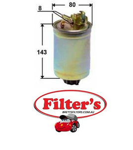 FS0048 FUEL FILTER   SEAT Arosa Fuel Supply Sys May 97~May 00 1.7 L AKU KW:44   SEAT Cordoba Fuel Supply Sys Jul 97~Jun 99 1.7 L KW:44 Fuel Supply Sys Oct 97~Jun 99 1.9 L 1Y KW:50 Fuel Supply Sys Oct 97~Jun 99 1.9 L AAZ KW:55