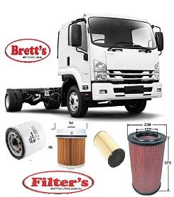 KIT2250 FILTER KIT ISUZU  FRD FRD90 FRR90 FRR 4HK1-T 4HK1 4HK1TCS 4HK1-TCS 2014-2016  4HK1 OIL FUEL FUEL AND OUTER FILTER SERVICE KIT LUBE SET FSS FSS90
