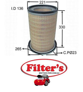 A23364 AIR FILTER OUTER PUROLATOR A64506 RYCO HDA5754 SAKURA A1019 A-1019 A10195 A-10195 UNION JAP A-376  A376 VIC A364 JS A364J WESFIL WA917 WIX 46506 ME033717  IKP 3A4605  5064JMA3